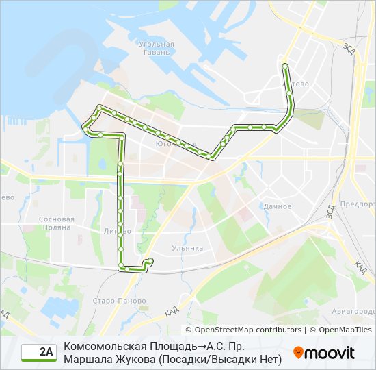 2А bus Line Map