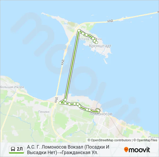 2Л Bus Line Map