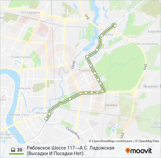 30 Bus Line Map