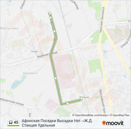  45: карта маршрута