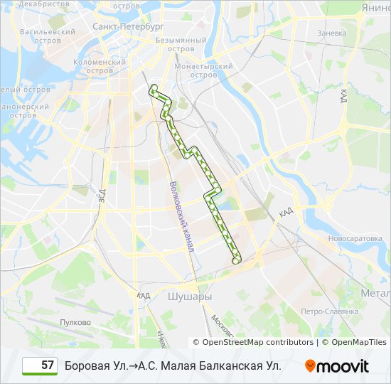 Схема маршрута 57а екатеринбург