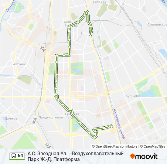 64 bus Line Map