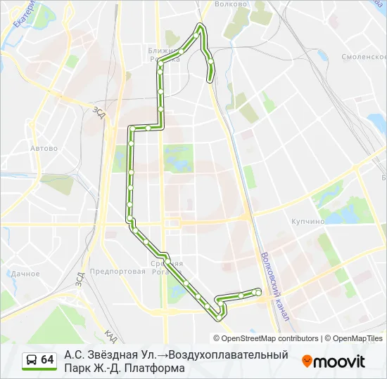 64 Bus Line Map