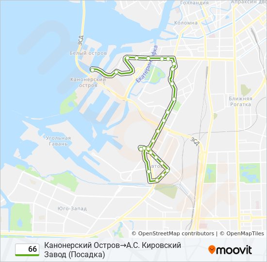 66 bus Line Map