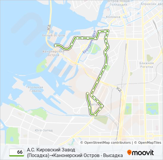 66 bus Line Map