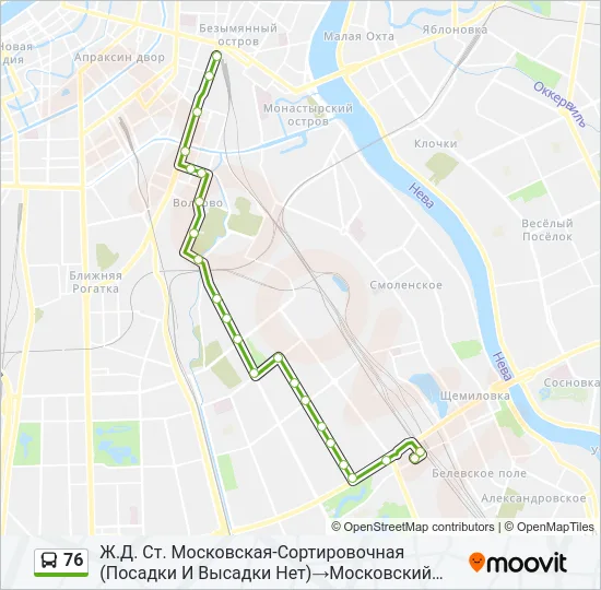  76: карта маршрута