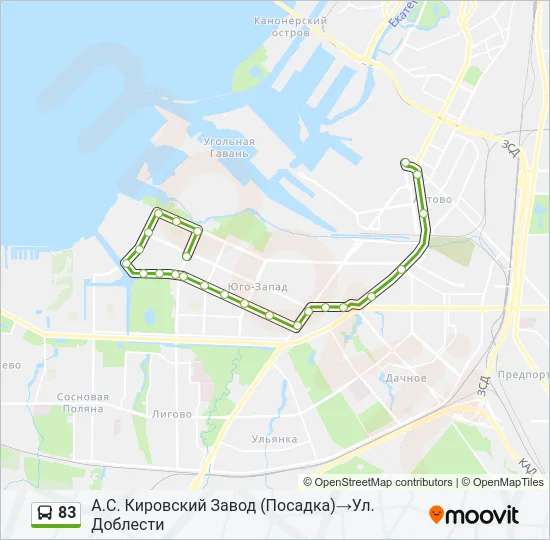 83 Bus Line Map