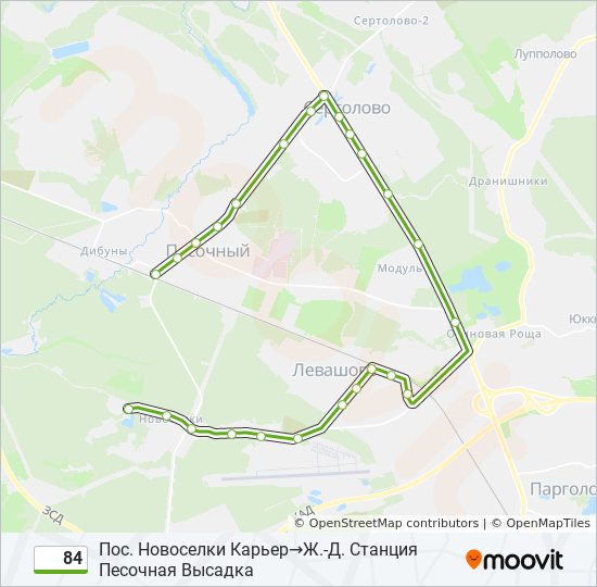 Автобус 84г. Новоселки СПБ на карте.