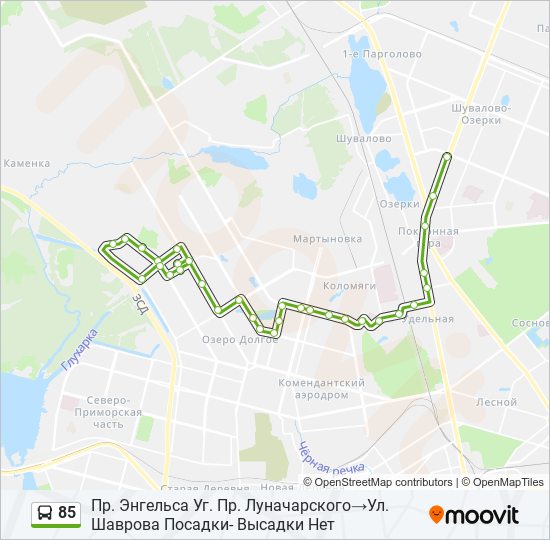 85 bus Line Map