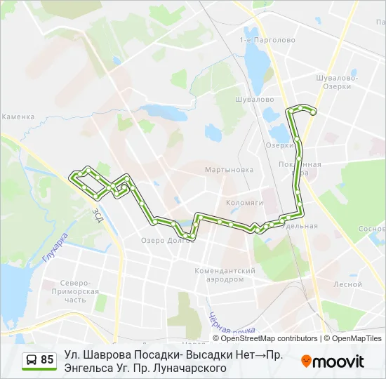 85: карта маршрута