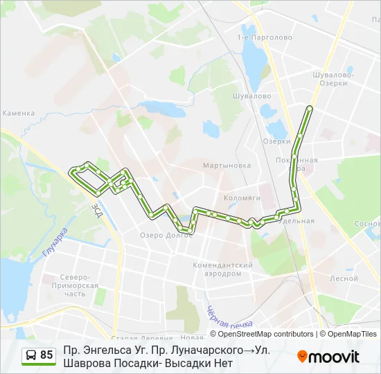  85: карта маршрута