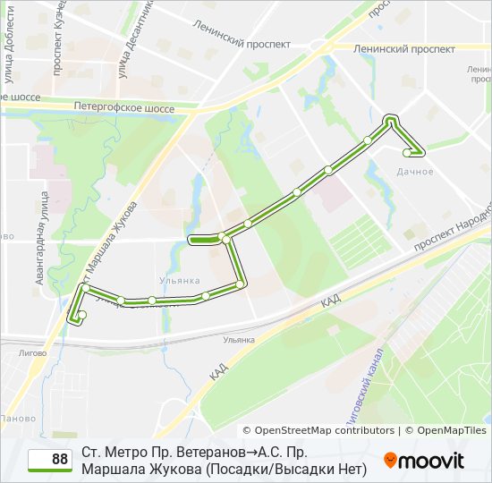 88 bus Line Map