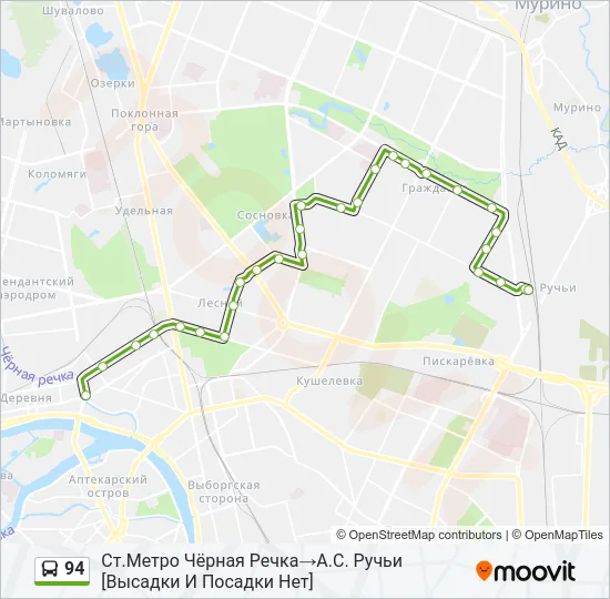 94 Bus Line Map