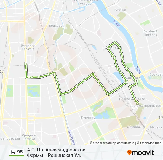 95 Bus Line Map