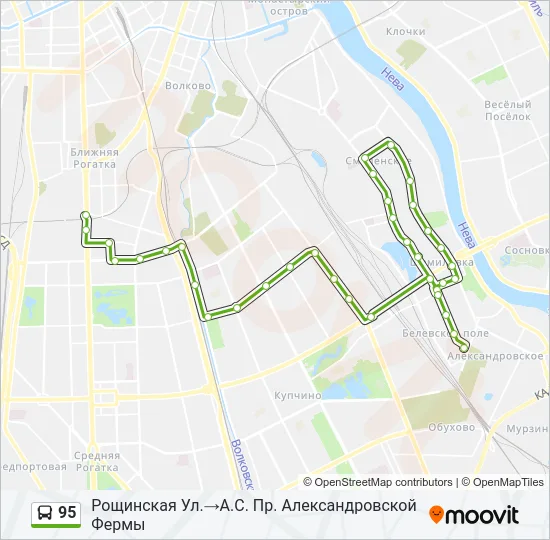 95 Bus Line Map
