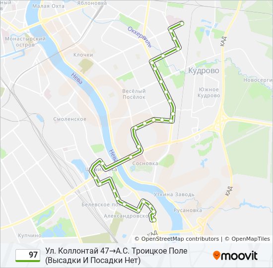 97 bus Line Map