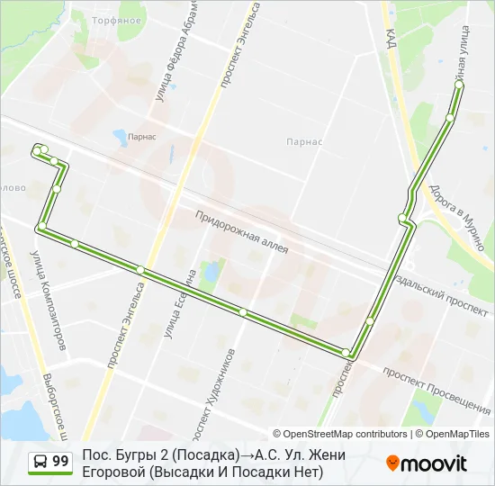 99 Bus Line Map