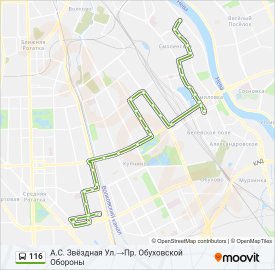 116: карта маршрута