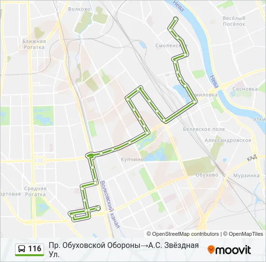  116: карта маршрута