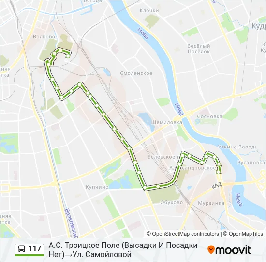 117 Bus Line Map