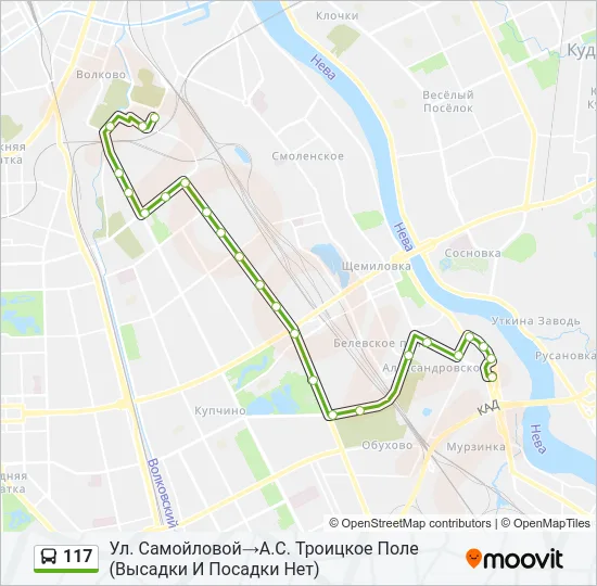 117 Bus Line Map