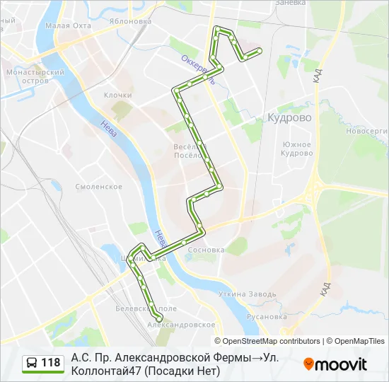 118 Bus Line Map