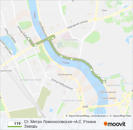 Маршрут 119 город омск. Ломоносовская метро карта. 119 Автобус маршрут СПБ.