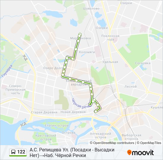 122 bus Line Map