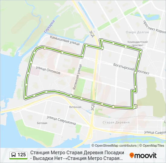  125: карта маршрута
