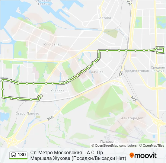 130 Bus Line Map