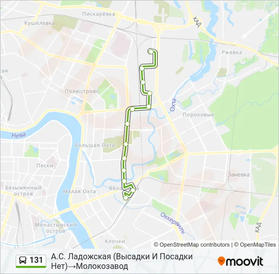  131: карта маршрута