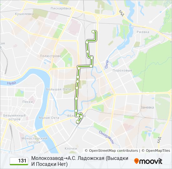 131 bus Line Map