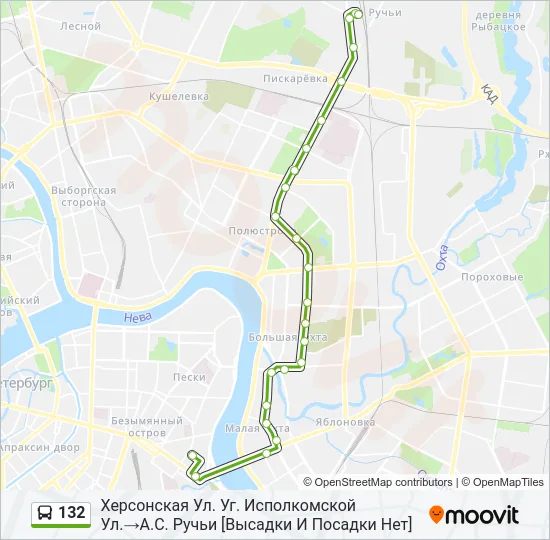 132 Bus Line Map