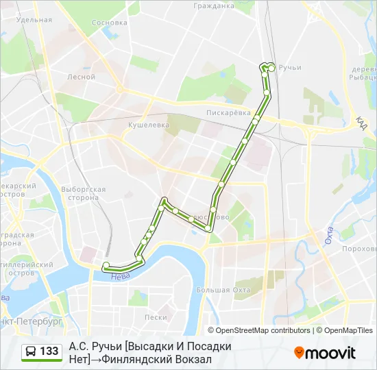 133 Bus Line Map