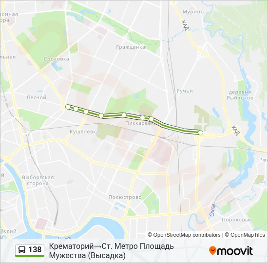 138 Bus Line Map