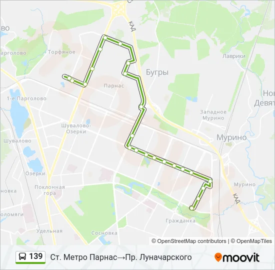 139 Bus Line Map