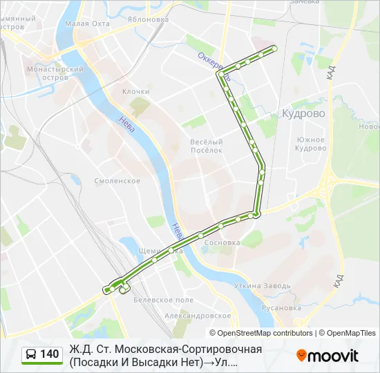 140 Bus Line Map