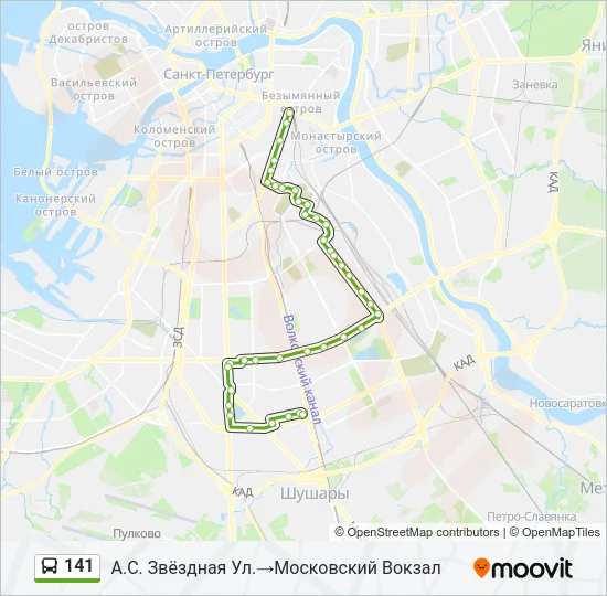  141: карта маршрута