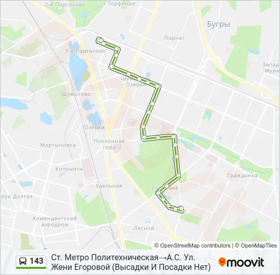 143 Bus Line Map