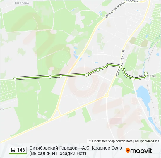 Автобус 146: карта маршрута