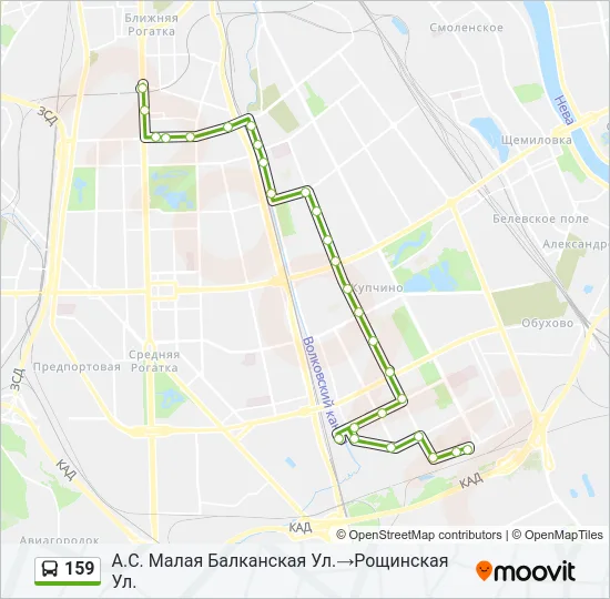 159 Bus Line Map