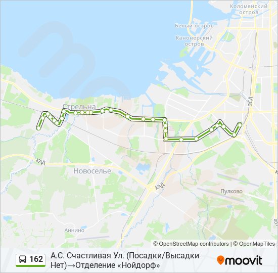 162 bus Line Map