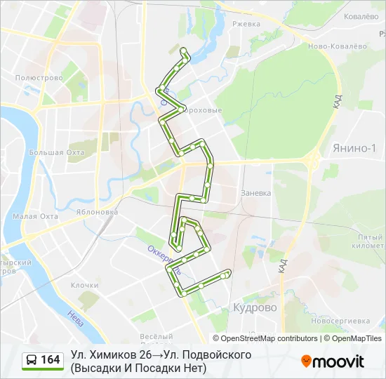 164 Bus Line Map