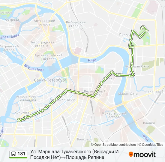 181 Bus Line Map