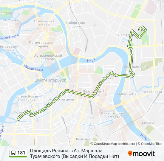  181: карта маршрута