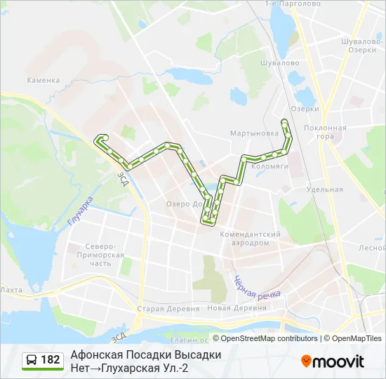 182 Bus Line Map