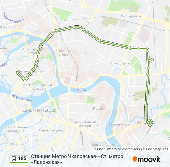  185: карта маршрута