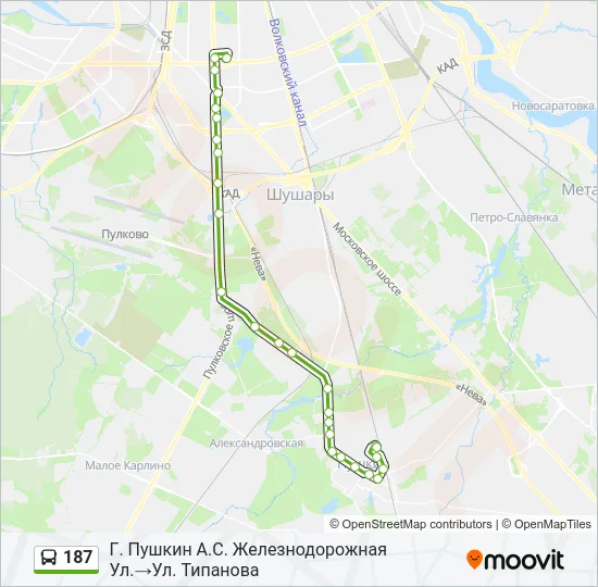  187: карта маршрута