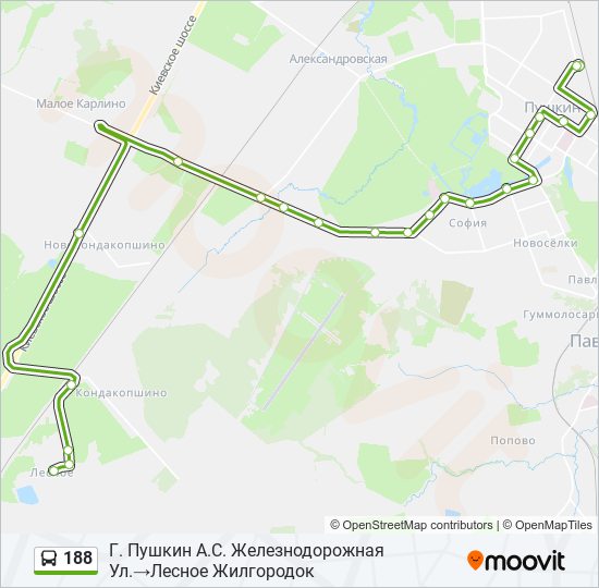 188 bus Line Map