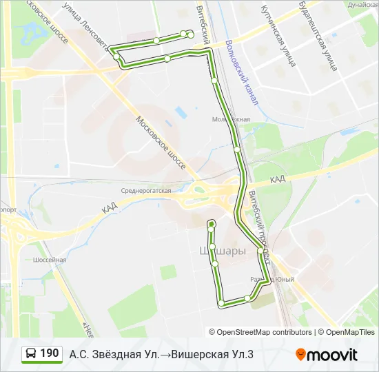 190 Bus Line Map